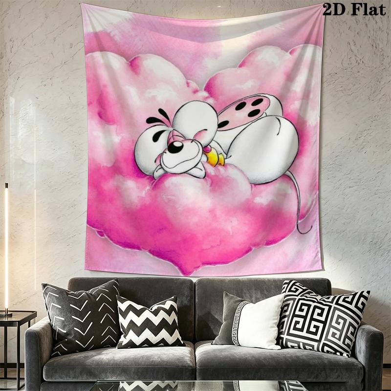 diddl Wall Tapestry Aesthetic Wall Hanging Printed Fabric Blanket Decorative Tapestries for Bedroom Living Room Home Decor