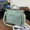 Casual simple shoulder tote bag messenger bag women's large-capacity corduroy women's new handbag