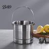 Ice Bucket for Drinks And Snacks Stainless Steel with Removable Strainer, Bar Wine Champagne Beer Chilling Cooler Red Wine, Portable Home KTV