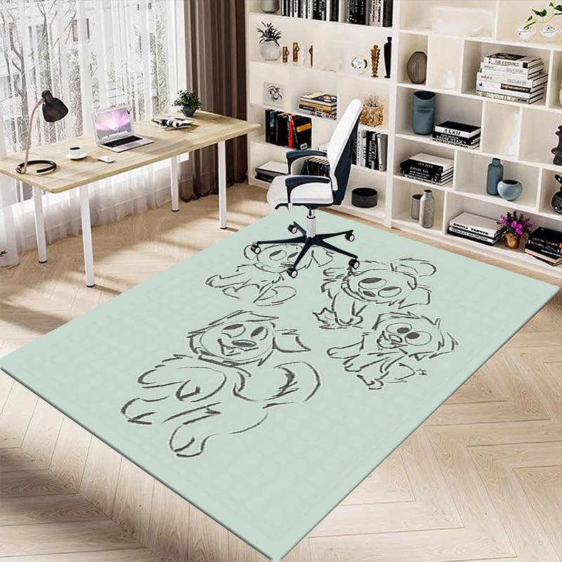 1PC cartoon characters Non-Slip Floor Carpet Compatible for Office&Living Room&Bedroom&Dining room - Flat-Weave Machine-W264
