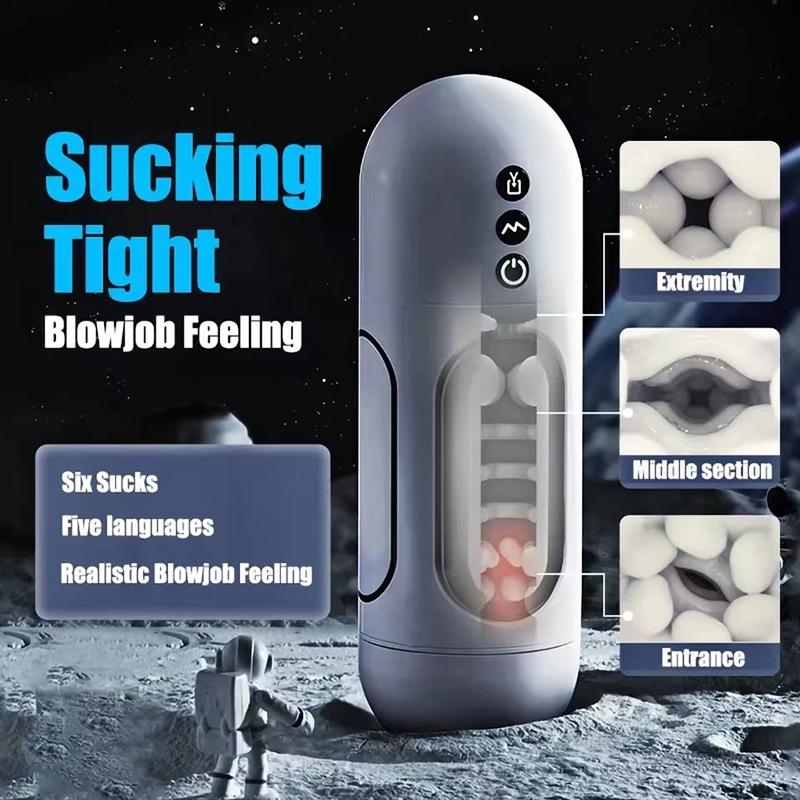Automatic Male Masturbator Telescopic Vibrating Sounding Deep Throat Sucking Blowjob Masturbation Vagina Aircraft Cup Adult