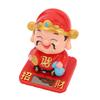 Cai Shen Statue Light Sensing Automatic Nodding Cai Shen Figurine for   Car Dashboard Hotel