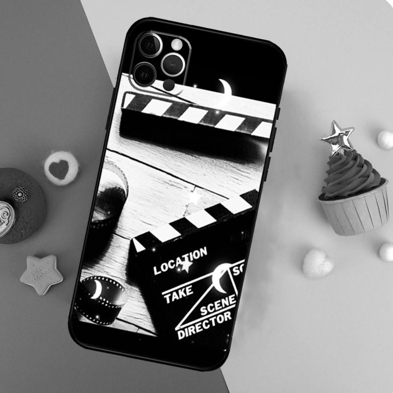 Clapper Board Phone Case For iPhone 17 16 14 13 12 11 15 Pro Max 12 13 Mini 16E 17 Air Shockproof Cover