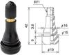 Taiheiyo TR413 CL Tubeless Tire Rubber Valve, Air Valve, Rubber Valve with CL Cap,