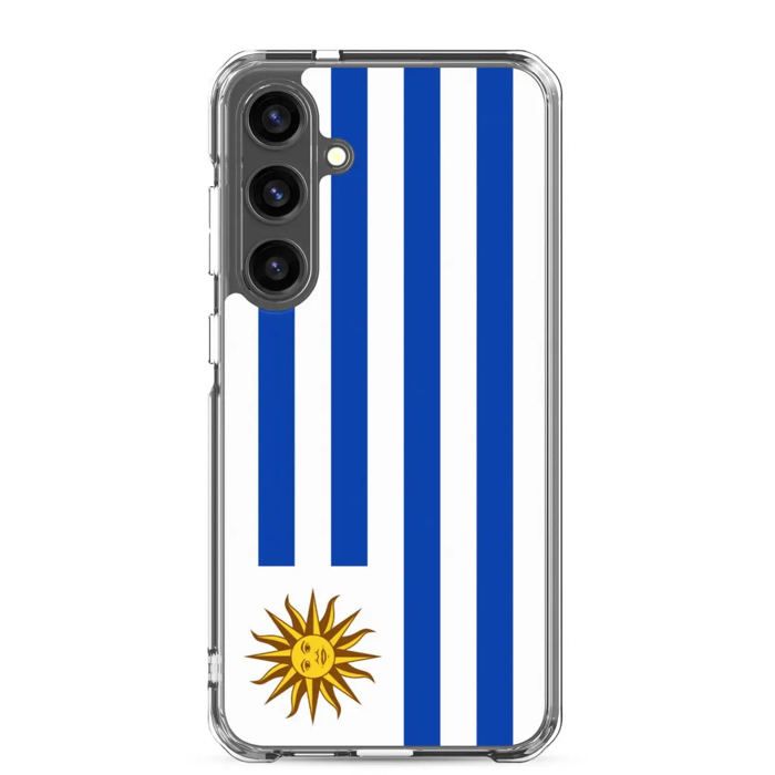 Coque Téléphone - Samsung - Galaxy S24 Ultra - Drapeau Uruguay - Souple - Multicolore