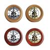 Retro Mechanical Clock, Metal Wall Clocks, Solid Wood Base, Copper Movement Decoration