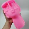 3D Large 20CM Flower Cover Eyes Boy Plaster Ornament Silicone Mold European Style Character Scented Candle Mould Silicone Mold