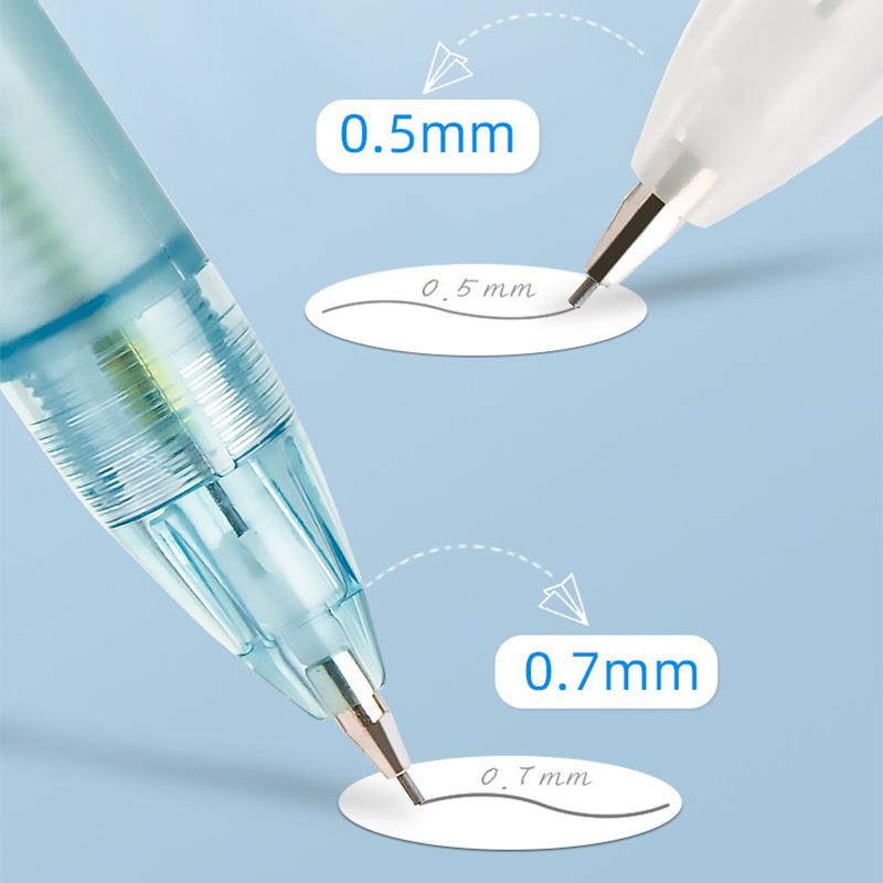 Solid Color Press Type Automatic Pencil Cute Mechanical Pencil Writing Drawing