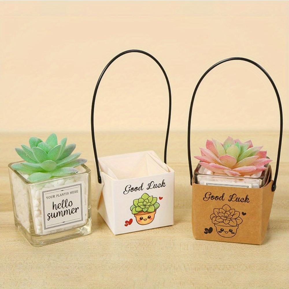 30pcs Paper Gift Bags with Handle Flower Gift Boxes Bouquet Bags Portable Treat Boxes Floral Gift Bags Party Favors Bags Tote Bags for Birthday Party
