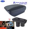 For Citroen C2 C3 Car Armrest Box Central Storage Box Interior Retrofit USB Charging Ashtray Car Accessories
