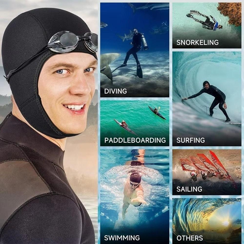 2MM Diving Hood Quick Dry Water Sports Hood Skin Friendly Swim Cap Diving