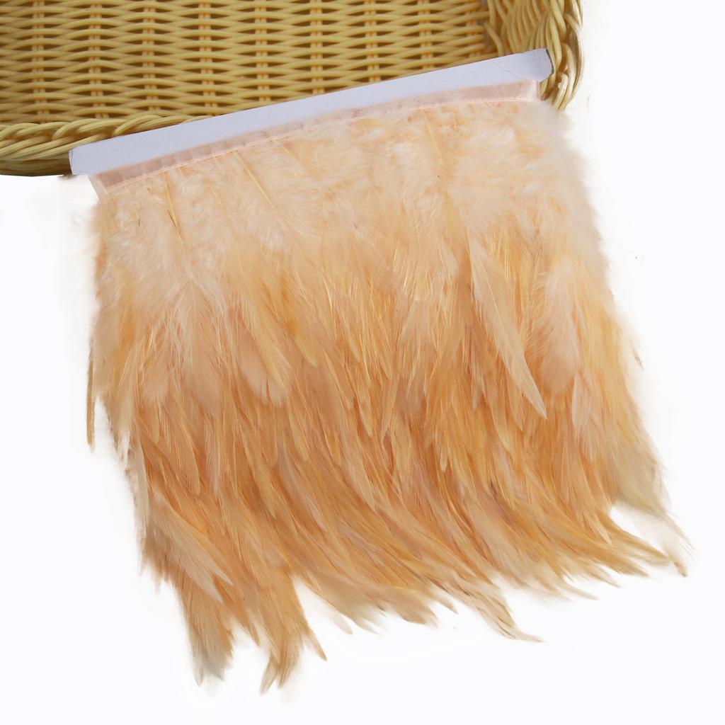 Feather1/5/10 Meter Rooster Chicken Feather Trims 4-6 Inch Natural Feathers for DIY Crafts Costume Clothing Hat Mask Making