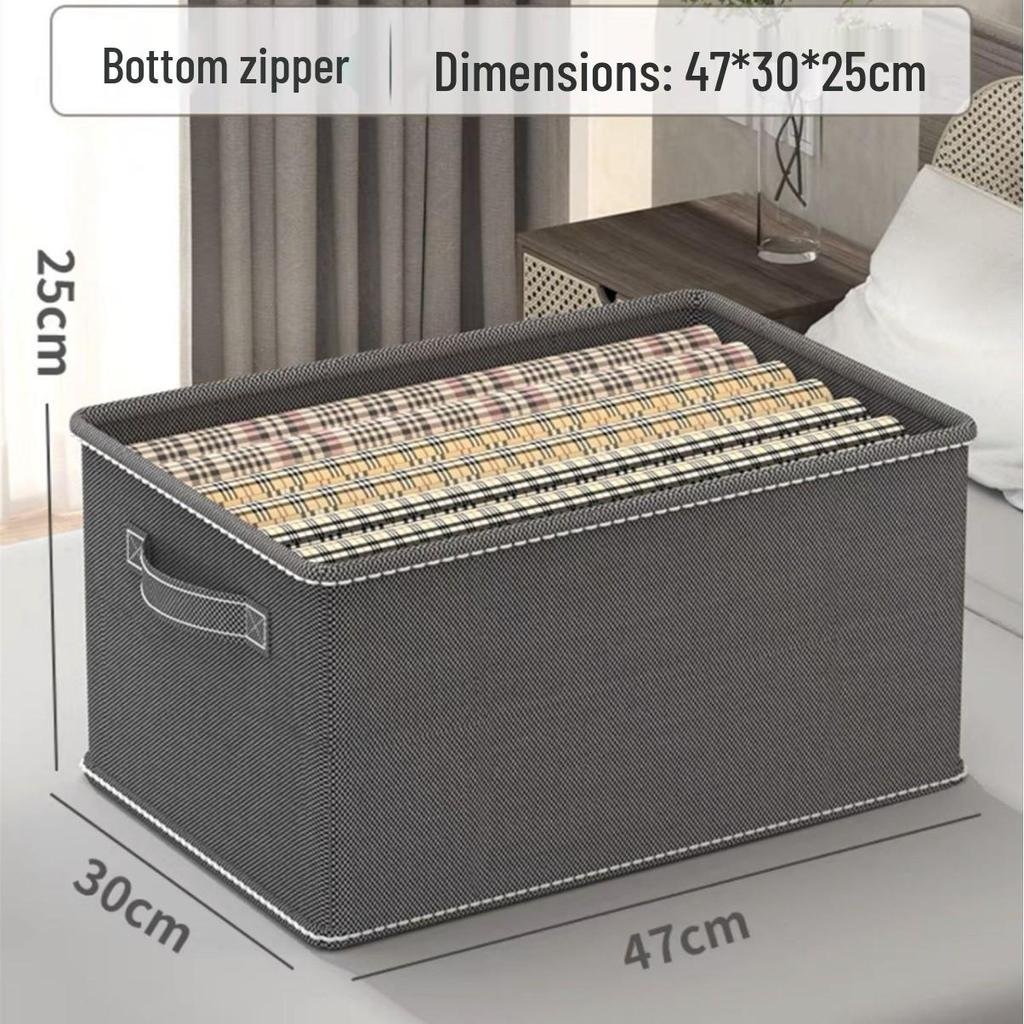 Fabric Drawer-Style Wardrobe Storage Box with Lid for Clothes and Pants