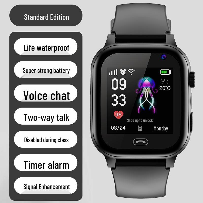 

Детские водонепроницаемые смарт-часы с HD сенсорным экраном, камерой и функциями телефона