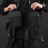 Casual Oxford Men's Chest Bag Black Zipper Sports Phone Bag Lightweight Large Capacity Travel Purse