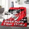 Name Custom River Plate Logo Print Flannel Blanket High Quality Warm Comfortable Cover for All Seasons Perfect for Gifts Home Decor