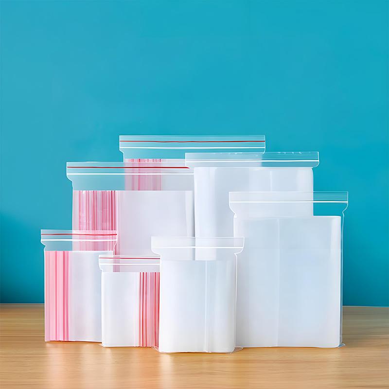 10x15cm Ziplock Bags Resealable Plastic Pouches, Thick Clear Bags for Storage 100 Pcs