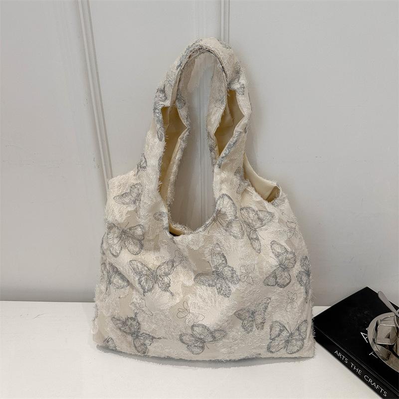 

Модна сумка велика місткість жіноча літо 2024 нова модна і красива сумка під пахву повсякденна сумка для покупок сумка через плече білий