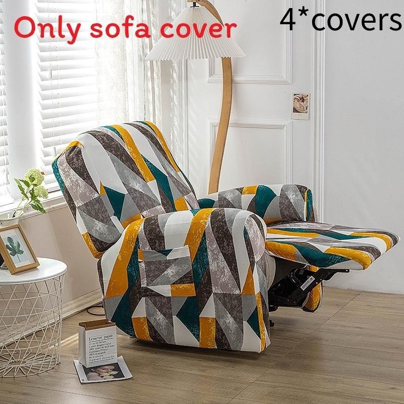 

High-quality Stretch Polyester Sofa Cover For Universal Four Seasons With Massage Functionality Geometry 1 Seater