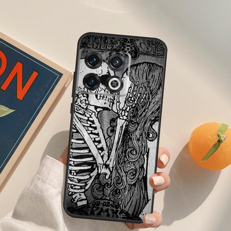 Skeleton Skull Kiss Case For OnePlus 13T 10T 10R 12R 13R 15 13 12 11 10 9 Pro Nord CE 5 2 3 4 Lite N20 N30 Cover