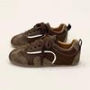 Retro Farbblock Flache Silberne Sneaker für Damen – 2025 Atmungsaktive Vielseitige Lässige Skate-Schuhe