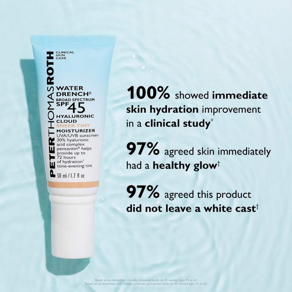Peter Thomas Roth Water Drench Hyaluronic Cloud Tint Spf 45 1.7 Oz