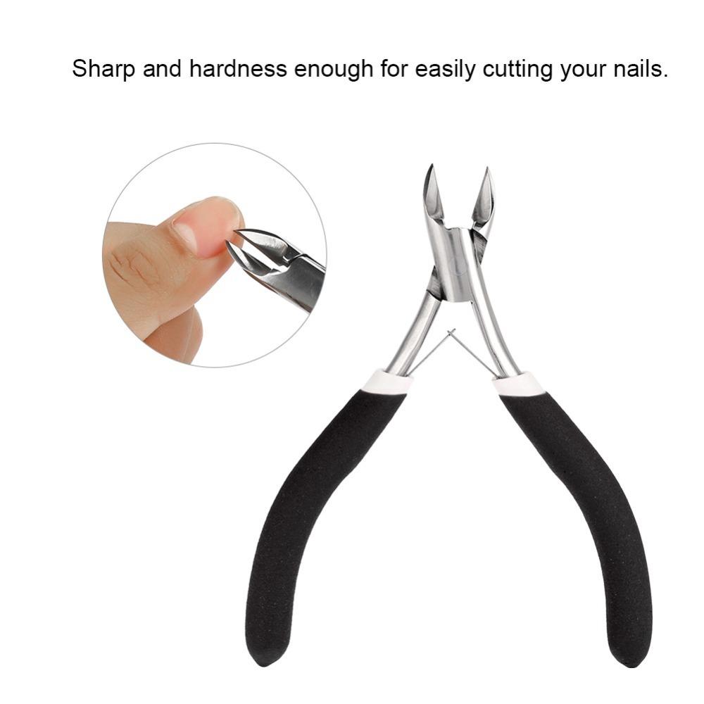 Stainless Steel Cuticle Nipper Double Spring Stainless Steel Nail Clipper Professional Salon Use чёрный