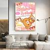 Japan Anime Cute Cartoon Rilakkuma Classic Vintage Posters Decoracion Painting Wall Art White Kraft Paper Kawaii Room Decor