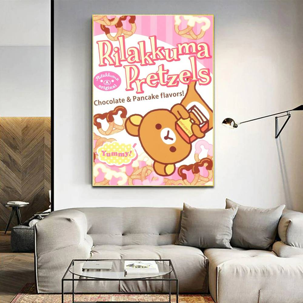 Japan Anime Cute Cartoon Rilakkuma Classic Vintage Posters Decoracion Painting Wall Art White Kraft Paper Kawaii Room Decor