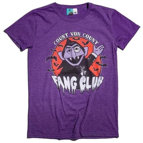 Sesame Street Unisex Adult Fang Club Count von Count T-Shirt