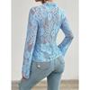 Women's Sexy Slim Long-sleeved Lace Lace Top Blouse