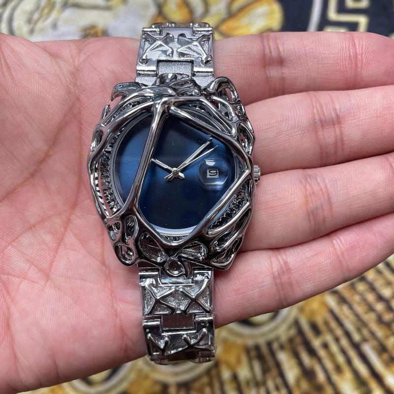 Y2K Alien Web Alabaster Style Unisex Hip Hop Watch 48mm Mineral Glass 30M Waterproof Quartz Chronograph