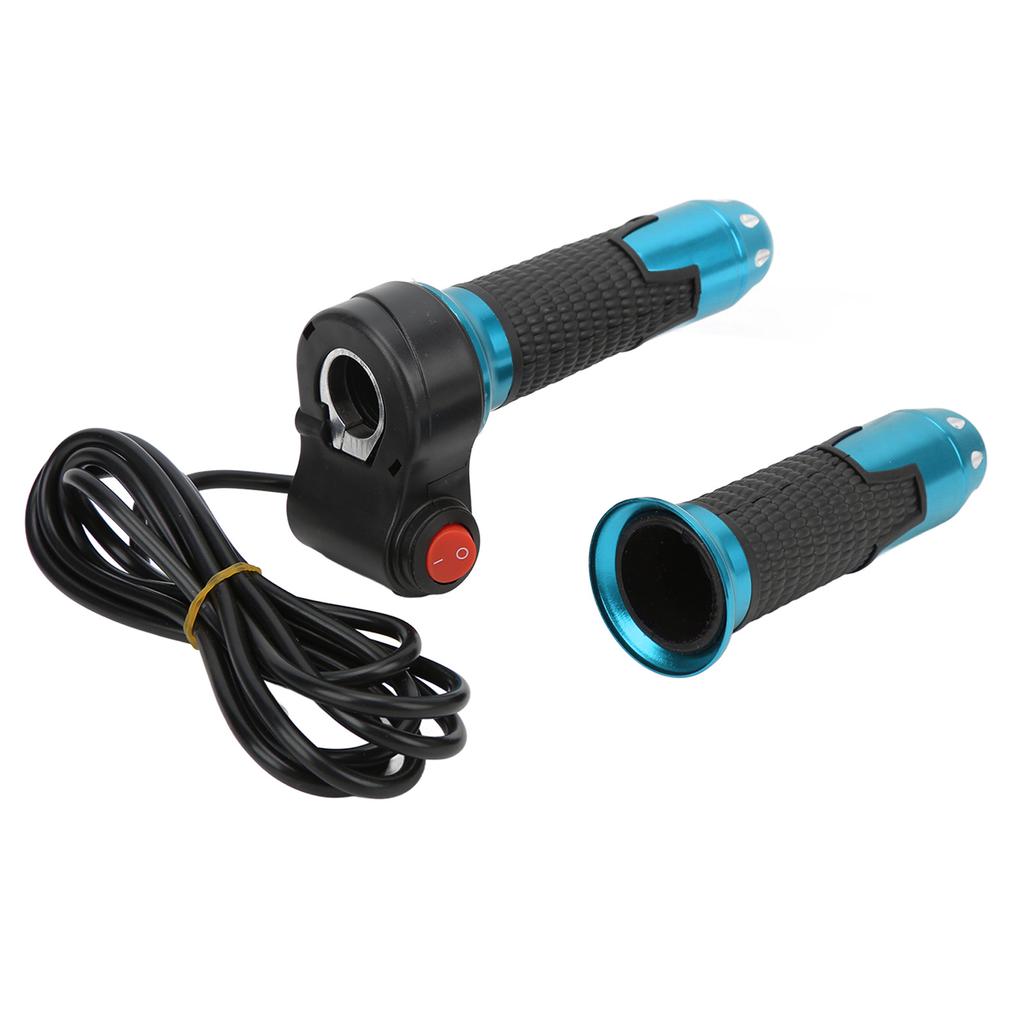 1 Paar 12V‑99V Gasgriffe Universeller Drehgasgriff Beschleunigergriff Lenker mit Knopf für Elektrofahrräder Roller