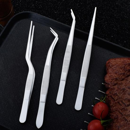 5 Pcs Kitchen Tweezer Tongs Stainless Steel Food Tongs Professional Chef Tweezers Set for Precise Gripping