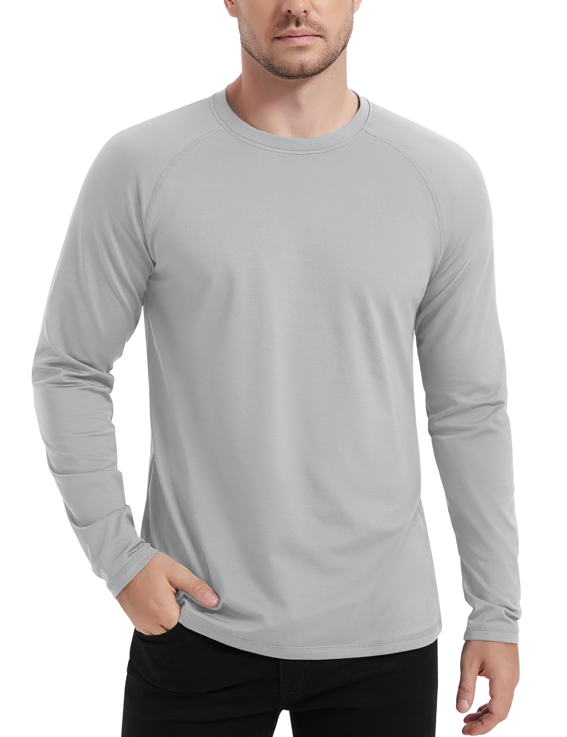 

MAGCOMSEN Long Sleeve Winter Thin Boa Cold Weather Light XL Men s T-Shirt, Underwear, Loungewear, Fleece, Sweatshirt, Undergarment, Fleece-Lined,