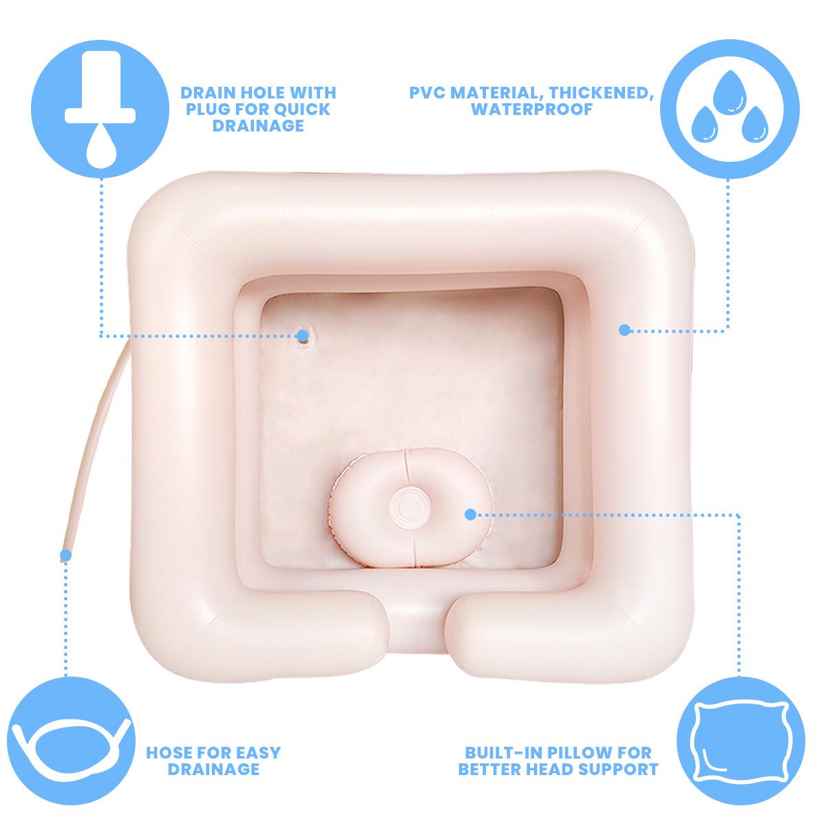 Foldable Inflatable Shampoo Basin for Bedridden and Pregnant Care Inflatable Shampoo Basin