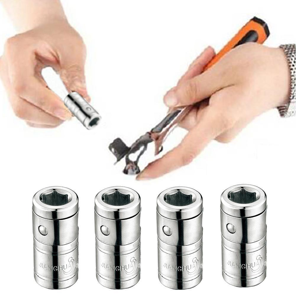 3pcs 1/4" Square Drive To 1/4" Hex Shank Socket Bits Converter Quick Release Screwdriver Holder Impact Socket Conversion Adapter