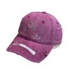 Washed Distressed Embroidered American Baseball Cap Peaked Cap Casual for Men and Women