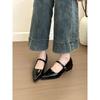 Ernie! Pointed Toe with Thick Heel Single Shoes Women's Spring and Autumn Versatile Commuter Mary Jane Shoes