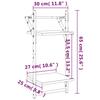 VidaXL Étagères murales à 2 niveaux avec barres 2 pcs noir 30x25x65 cm 836253