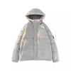 Men and women's fashion trendy striped versatile 90 white duck down down jacket teenagers casual warm jacket