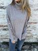 Autumn/Winter 2026 High Neck Button-Up Women's Knit Sweater
