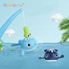 Bath Toy Sets Magnetic Fishing Games Wind-Up Swimming Whales Kids Magnetic Fishing Toy Sets With Fishing Rod Bath Fun Time