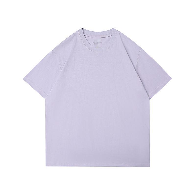 230g Pure Cotton White Short-Sleeve Crew Neck T-Shirt