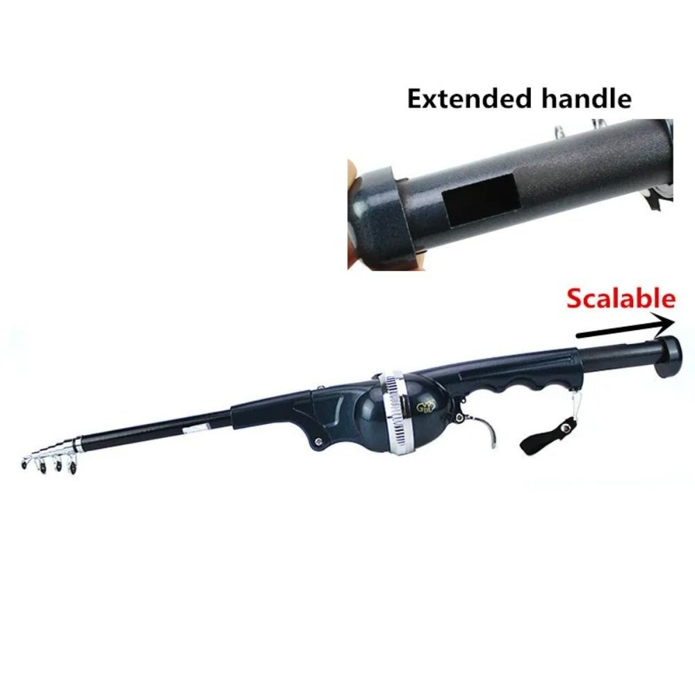Foldable Fishing Rod 131cm Fish Tackle Set Mini Fish Pole Reel Combo Outdoor Fishing