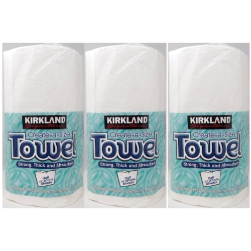 

KIRKLAND Kirkland Roll Towels (Paper Towels), 2-Ply, 160 Cuts, 3 Rolls