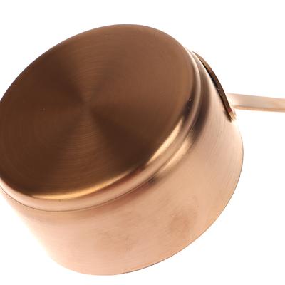 Marmite en acier inoxydable résistante à la chaleur Mini casserole à sauce Tasse à lait antiadhésive avec longue poignée Saucières de cuisine Tasse à sauce à steak