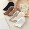 Women's Pure Cotton Mid-Calf Cuffed Socks - Loose-Mouth, Breathable, Soft, Versatile for Spring & Autumn