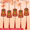 5pc Vietnamese New Year Pendant with Tassel Spring Festival Home Tree Hanging Lucky Decor The Year of Horse Party Hanging Supply