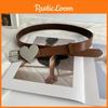 Black Elegant And Camel Pu Leather Heart Belt For Women Trendy Waist Accessory